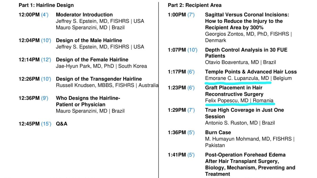 webinar ishrs hair transplant surgery